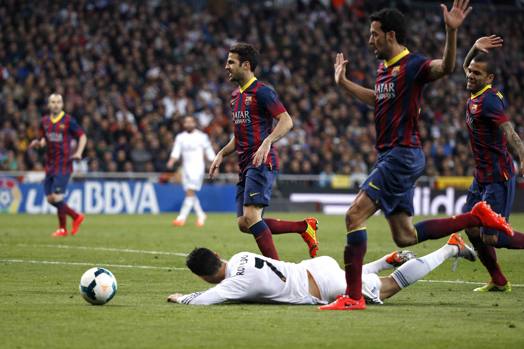 Ronaldo a terra: rigore, ma il fallo era fuori area. Reuters